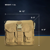 Military Tactical Messenger Bag, MOLLE Shoulder Satchel Pack, Lightweight Tactical Utility Crossbody Bag for Outdoor, Range Gear, EDC & Daily Carry