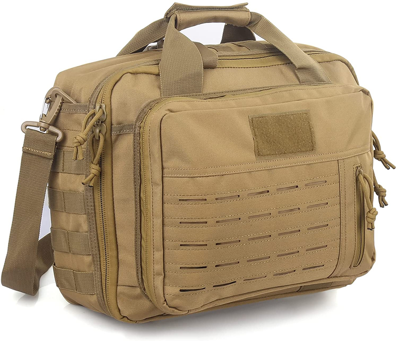 Tactical Pistol Range Bag, Multi Handgun Shooting Gear Carry Case with Magazine Slots, Portable Shooting Range Duffle Bag for Handguns, Ammo & Shooting Accessories