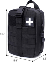 Molle Pouch, Sturdy 600D Nylon Tactical Medical Pouch,Rip-Away EMT First Aid Pou