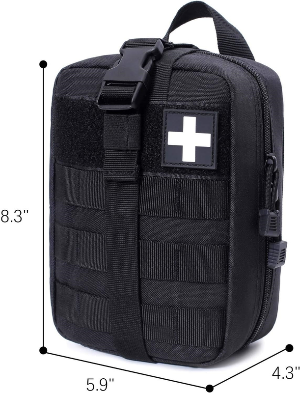 Molle Pouch, Sturdy 600D Nylon Tactical Medical Pouch,Rip-Away EMT First Aid Pou