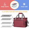 Foldable 4-Layer Insulated Cooler Bag, Thick 9mm EPE Foam Leakproof Thermal Lunch Tote for Picnic, Grocery Shopping & Daily Outdoor Use