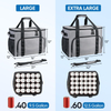 Foldable Large Insulated Cooler Bag, 100% Leakproof Seamless Liner Water Resistant Soft Cooler Tote for Outdoor Beach Camping Picnic Grocery