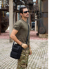 Tactical EDC Crossbody Bag, Multi-Pocket MOLLE Shoulder Sling Pack with Free US Flag Patch, Water Resistant Small Tactical Messenger Bag for Daily Carry, Hiking, Camping & Outdoor