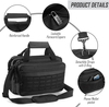 Tactical Pistol Range Bag, Multi-Purpose Shooting Gear Carry Bag with MOLLE Panel