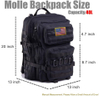 40L Military Tactical Backpack, Large MOLLE Rucksack with Bonus Patches & D-Rings, Water Resistant Daypack for Hiking, Camping, Hunting, Tactical Training & Outdoor Survival