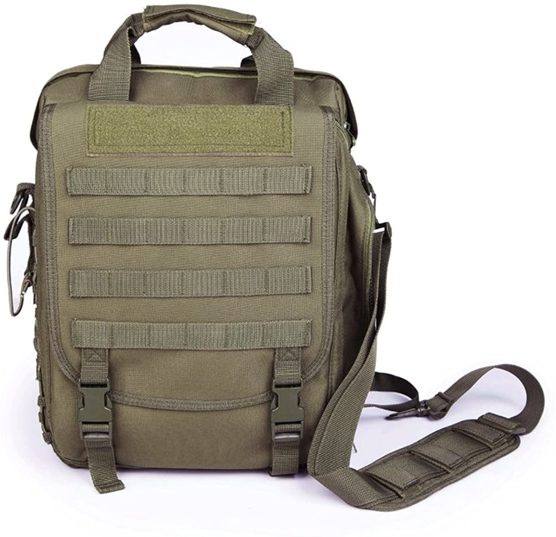 Tactical Laptop Messenger Bag, MOLLE Utility Shoulder Briefcase Bag, Water Resistant Tactical Computer Bag for 14-15.6 Inch Laptop, Outdoor, Office, EDC & Tactical Training