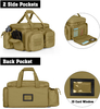 Tactical Handgun Range Bag, 4 Removable Padded Dividers Molle Multi-Pocket Firearm Storage Duffle Bag for Shooting Hunting Transport