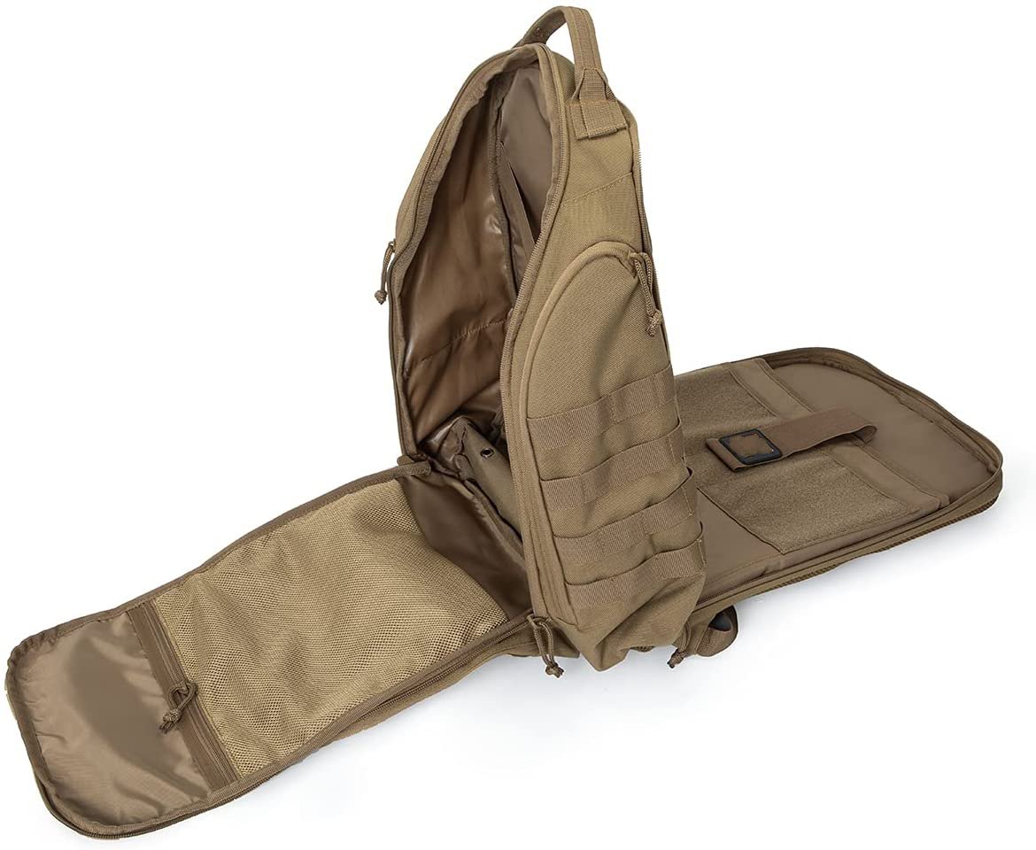 Tactical Backpack Coyote Brown, Water Resistant Molle Military Rucksack with Built-in Admin Pocket & Laptop Compartment for Outdoor Work Travel