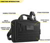 Multi-Purpose Tactical Shoulder Bag, Lockable Pistol Carry Bag with Laser-Cut MOLLE Panel