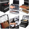Large Insulated Backpack Expandable Cooler Bags with Reflective Strip Reusable Pizza Food Delivery Bag Food Delivery Bag