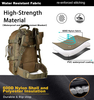 Expandable Tactical Backpack, Adjustable Capacity MOLLE Military Daypack with Detachable Water Bottle Holder for Hiking Shooting Camping Travel