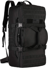 Large Tactical Duffle Bag with Rain Cover, MOLLE Military Travel Gear Bag for Shooting Gym Camping Hunting