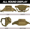 Tactical Fanny Pack for Men, Adjustable Large Waist Bag with MOLLE Webbing, Water Resistant Utility Hip Belt Bag for Hunting Hiking Cycling EDC Daily Carry