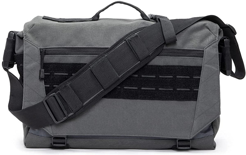 Tactical Laptop Messenger Bag, 16.5 Inch Water Resistant Crossbody Shoulder Bag with MOLLE Panel, Multi-Pocket EDC Work Satchel Bag for Office Travel Outdoor