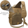 Tactical Sling Bag Crossbody Chest Pack, MOLLE Shoulder Sling Backpack Fits 9.7-inch iPad for EDC Shooting Hiking Fishing Cycling
