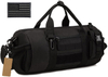 Tactical Cylinder Duffle Bag, Water Resistant Small Gym Sling Bag with MOLLE Webbing, Adjustable Shoulder Strap for Fitness Travel Hiking Motorcycle Daily EDC