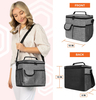11L Large Capacity Insulated Lunch Bag, Leakproof Water Resistant Portable Cooler Tote with Detachable Shoulder Strap for Daily Work & Outdoor Picnic
