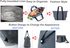 3-Layer Insulated Large Cooler Tote Bag, Waterproof Aluminum Foil Thermal Carrier with Sturdy Long Handles for Groceries, Picnic & Beach