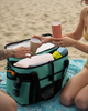2-in-1 Dual Layer Insulated Cooler Tote Bag, Water Resistant Large Capacity Thermal Beach Bag for Picnic, Travel, Grocery Shopping