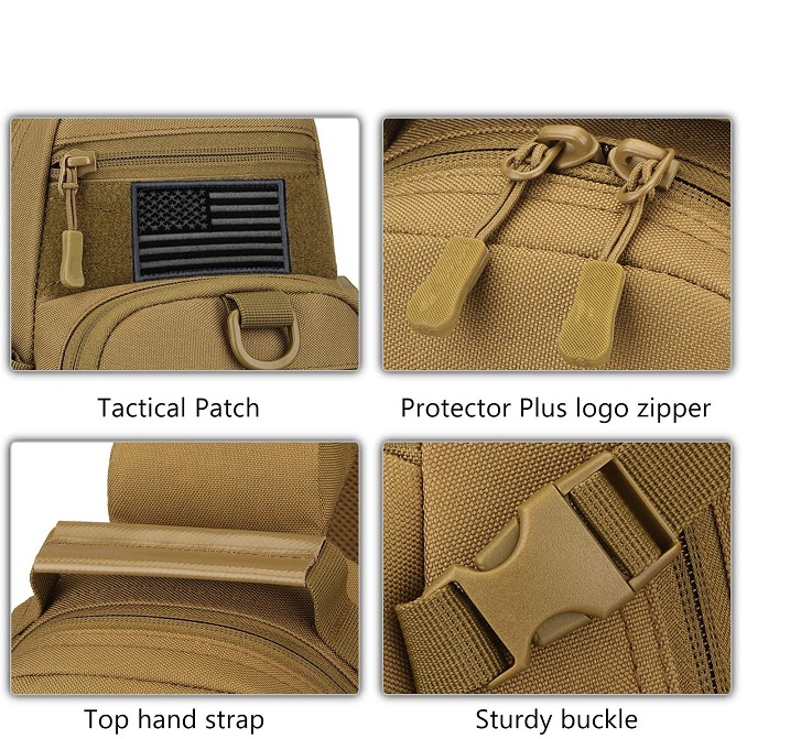Mini Tactical Sling Chest Pack, Lightweight Single Shoulder Crossbody Bag with MOLLE Webbing