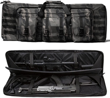 Camouflage Tactical Rifle Case, 38.2 Inch Water Resistant Long Gun Bag with Multiple Magazine Pouches, MOLLE Firearm Transport Bag for Shooting Range, Hunting & Outdoor