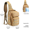 20L Tactical Sling Bag, Molle Crossbody Chest Pack, Lightweight EDC Shoulder Sling Backpack Fits 7.9-inch iPad for Hiking, Cycling, Hunting & Daily Outdoor Carry