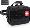 Rip-Away MOLLE Tactical Medical Pouch, Detachable Empty EMT Trauma Kit Bag with Bonus Reflective Cross Patch for Outdoor Emergency