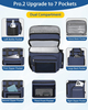 Dual Compartment Dry Wet Separation Insulated Cooler Bag, Seamless Hot Press 100% Leakproof Thermal Lunch Bag with Multi Pockets for Daily Work & Outdoor Picnic