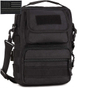 Tactical EDC Crossbody Bag, Multi-Pocket MOLLE Shoulder Sling Pack with Free US Flag Patch, Water Resistant Small Tactical Messenger Bag for Daily Carry, Hiking, Camping & Outdoor