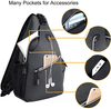 Tactical Sling Backpack with Concealed Carry Holster, 12 Inch MOLLE Chest Crossbody Bag with Free American Flag Patch for Shooting, Hunting, Daily EDC & Outdoor Travel