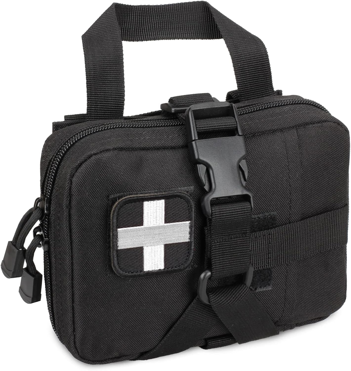 Compact Tactical MOLLE First Aid Pouch, Portable Empty Trauma Medical Bag for Outdoor Hunting Camping Survival