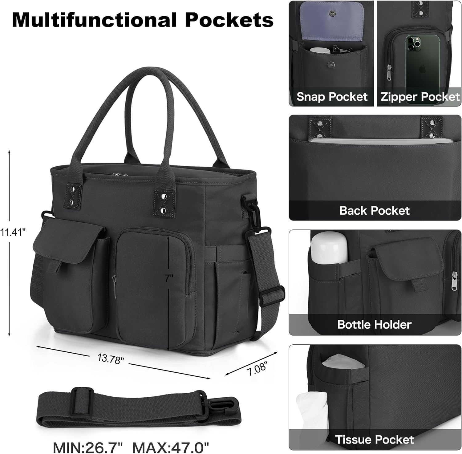 Custom Factory Lunch Bag Waterproof Reusable Portable Lunch Tote Thermal Lunch Box Bag