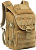 Coyote Brown MOLLE Tactical Backpack, Multi-Pocket Outdoor Rucksack with Detachable Top Pouch, Lightweight Pack for Hiking, Hunting, Camping & Shooting Range