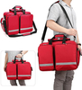 Reflective Large EMT First Aid Responder Bag, Multi-Pocket Empty Medical Organizer for Paramedics, Home Visits & Clinic Use