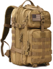 42L Coyote Brown Tactical Backpack, Anti-Slip Stable Strap Design Water Resistant Molle Assault Rucksack for Outdoor Hunting Camping Hiking