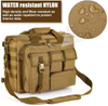 Tactical Laptop Messenger Bag Fits 15.6 Inch Computer, Water Resistant Molle Military Briefcase Multi Storage Pockets for Office Patrol Travel
