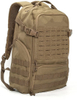 Laser Cut Molle Tactical Backpack Coyote Brown, Waterproof 600D Oxford Military Rucksack with Admin Organizer & Padded Laptop Compartment for Outdoor Work Travel