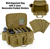 Tactical Handgun Range Bag, 4 Removable Padded Dividers Molle Multi-Pocket Firearm Storage Duffle Bag for Shooting Hunting Transport