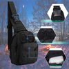 Detachable Strap Tactical Sling Bag, Compact Molle Crossbody Chest Backpack with Velcro Patch Area for Outdoor Fishing Hunting Daily EDC