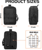 3 Pack Tactical Molle Pouches, Utility Admin Organizer Pouch, Water Bottle Holder, Small Vertical EDC Gear Bag