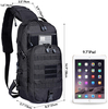 10L Mini Tactical Sling Crossbody Bag, Molle Webbing Single Shoulder Chest Pack Fits iPad for Outdoor Hunting Fishing Daily EDC