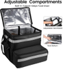 Large Insulated Backpack Expandable Cooler Bags with Reflective Strip Reusable Pizza Food Delivery Bag Food Delivery Bag