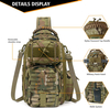 Camouflage Laser Cut MOLLE Tactical Sling Bag, Lightweight Crossbody Chest Pack, Modular EDC Shoulder Sling Backpack for Shooting, Hiking, Fishing & Daily Carry
