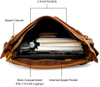 Vintage Waxed Canvas Messenger Bag with Genuine Leather Trim, 17 Inch Retro Crossbody Shoulder Bag, Multi-Purpose Camera & Laptop Satchel for Travel, Photography & Daily Use