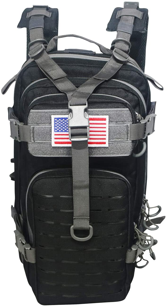 Compact Laser Cut MOLLE Tactical Backpack, Small Military Daypack, Lightweight EDC Assault Pack for Shooting, Hiking, Cycling & Daily Outdoor Carry