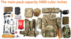Military External Frame Rucksack Complete Pack System, Multicam Tactical Backpack with Polymer Frame, Detachable Pouches, Load Bearing Harness for Field Expedition, Hiking & Survival