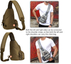 Tactical Sling Bag with External USB Charging Port, Lightweight MOLLE Crossbody Chest Pack, Water Resistant EDC Shoulder Bag for Outdoor Hiking Fishing Cycling Daily Carry