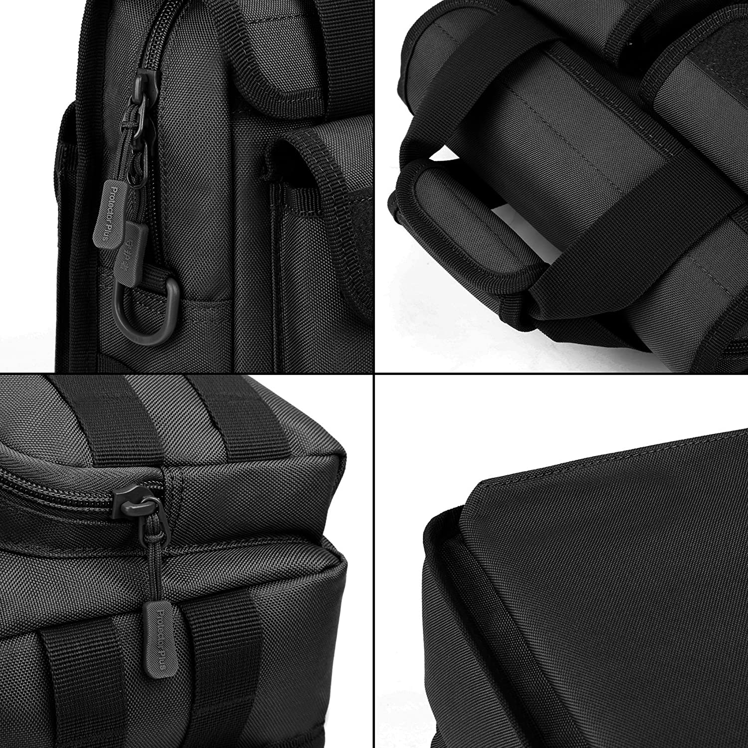 Tactical Crossbody Messenger Bag, Multi-Pocket Utility Handbag with Adjustable Strap, Water Resistant Oxford Shoulder Pack for Shooting Range Daily Work EDC Gear Storage