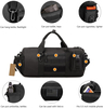 Tactical Cylinder Duffle Bag, Water Resistant Small Gym Sling Bag with MOLLE Webbing, Adjustable Shoulder Strap for Fitness Travel Hiking Motorcycle Daily EDC