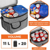 11L Large Capacity Insulated Lunch Bag, Leakproof Water Resistant Portable Cooler Tote with Detachable Shoulder Strap for Daily Work & Outdoor Picnic